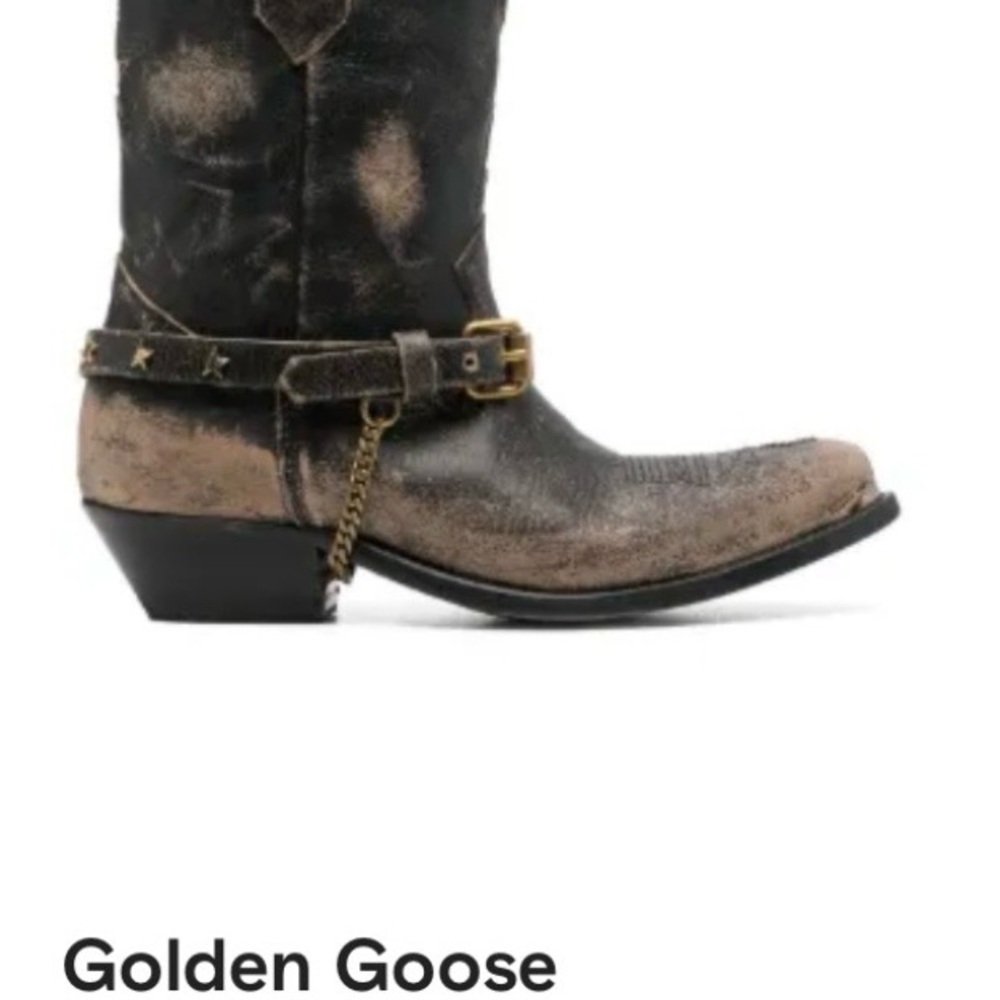 Like New Ladies Size 38 (8) Golden Gooden Wish Star Harness Short Cowboy Boot - Picture 10 of 10